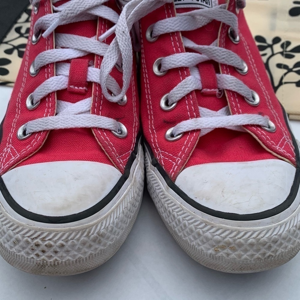 Converse all star hot pink low top canvas Sneaker women’s 6 shoes skater - Picture 3 of 9